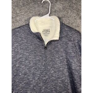 Lucky Brand Sweatshirt Men's L Sherpa-Lined Full Zip Jacket‎ Zip Jacket Gray